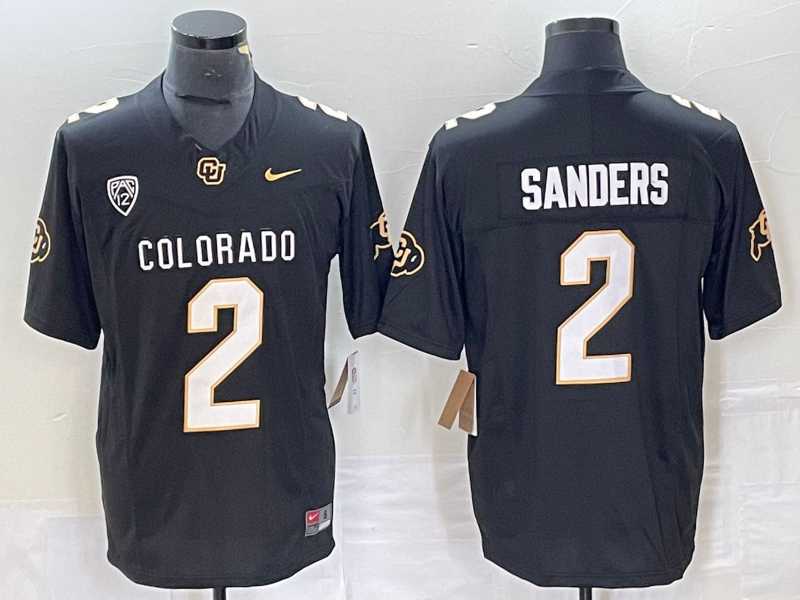 Mens Colorado Buffaloes #2 Shedeur Sanders Black 2023 F.U.S.E. Stitched Football Jersey->colorado buffaloes->NCAA Jersey